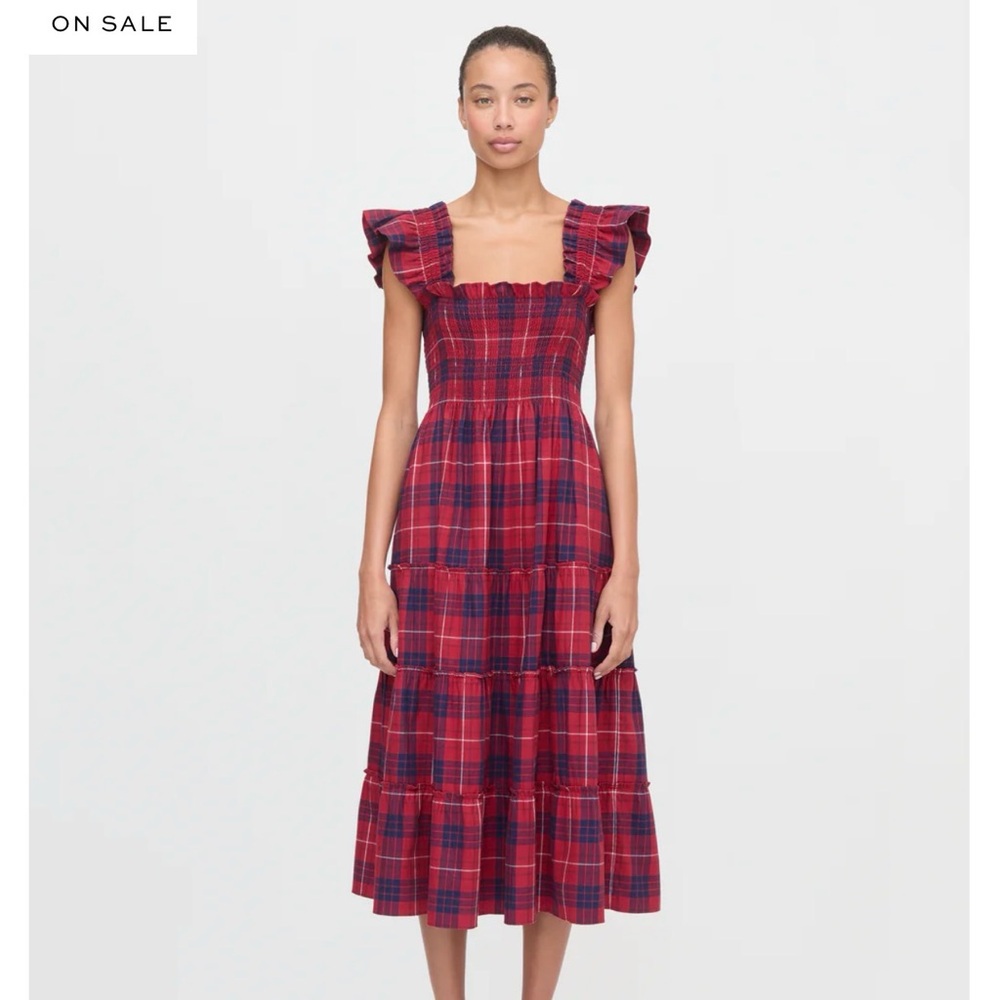 Hill House Red and Black Tartan Dress